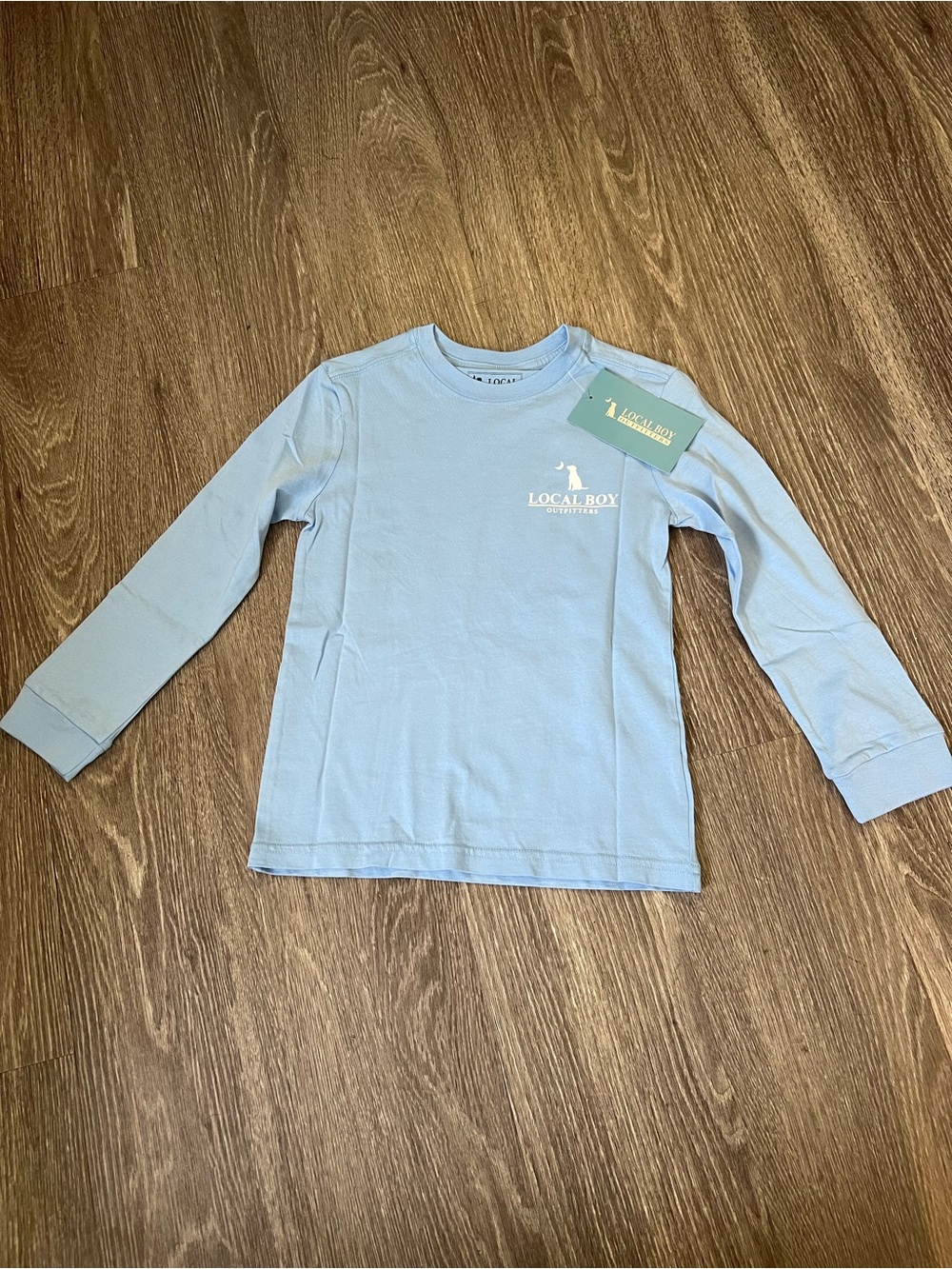 Local Boy Light Blue Long-Sleeve Kids Tee